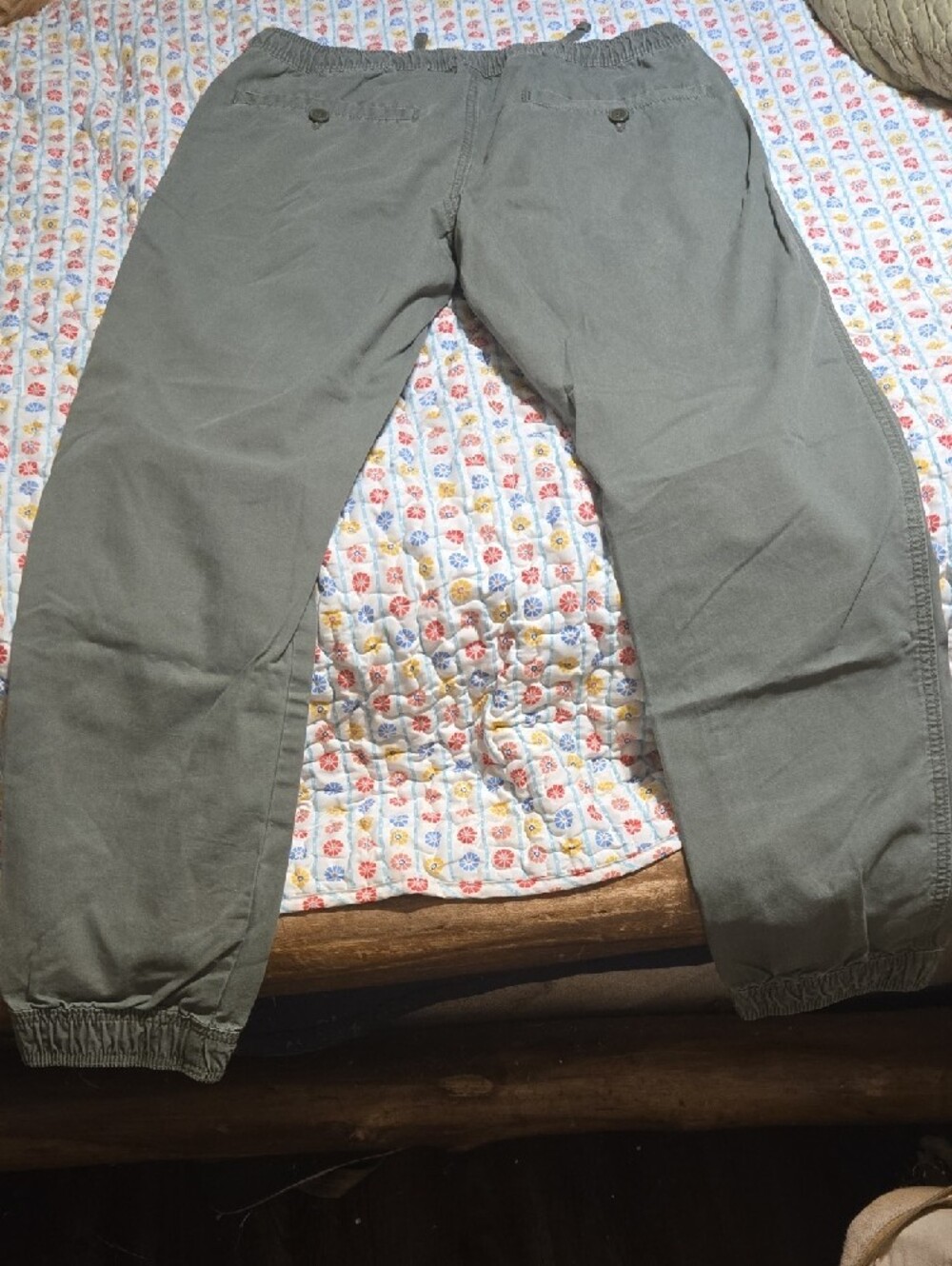 GAP Olive Green Women's Cotton Drawstring Slim Legged Jogger Pants. M - Picture 6 of 6